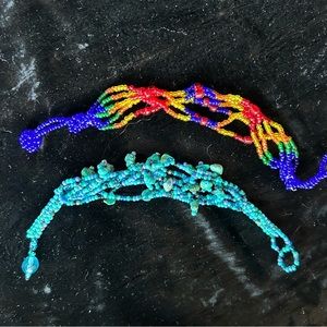 2 BEADED BRACELETS